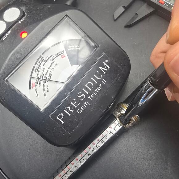 DbM Kensington Sterling Silver Black Tourmaline Ring Spinner Ring Size 8 - Picture 3 of 10